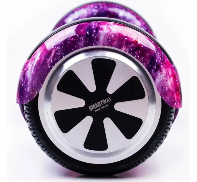 Гироскутер Smart Balance фиолетовое звездное небо 6.5" колеса алюминевые с подсветкой