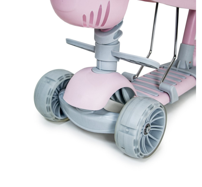 Трехколесный cамокат беговел Scooter 5 в 1 c бортом и родительской ручкой 18-9 от 1 года
