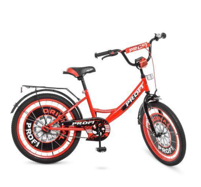 Детский прочный велосипед PROF1 20" Y2046 Original boy красно-черный