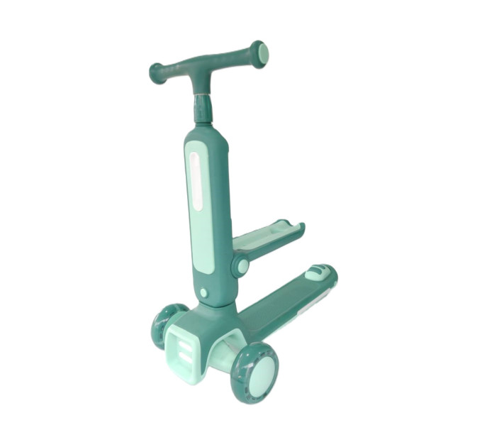 Детский самокат-беговел светящаяся музыкальная платформа Scooter 2в1