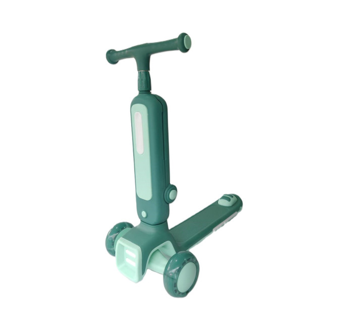 Детский самокат-беговел светящаяся музыкальная платформа Scooter 2в1