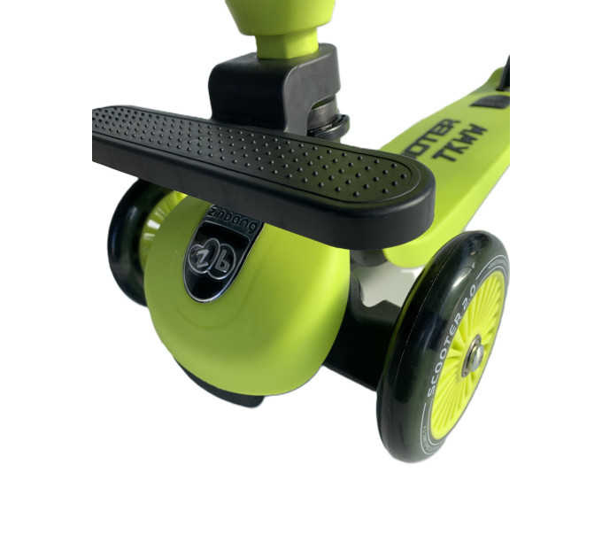 Детский складной самокат-беговел Scooter 2in1 с ремнем