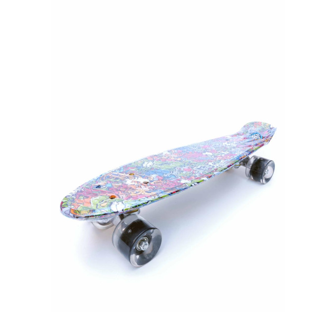 Красочный детский пенни Penny Board скейт от 5 лет, Светящиеся колёса