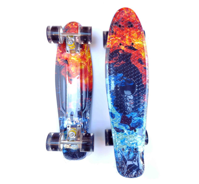 Красочный детский пенни Penny Board скейт от 5 лет, Светящиеся колёса