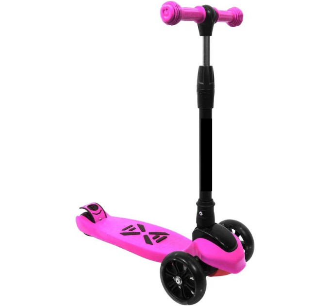Детский складной самокат Scooter, Авес 7, от 2-х лет, светящиеся задние и передние колеса, 4 цвета