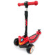 Детский складной самокат Scooter, светящиеся колеса, с фонариком и накладками на диски
