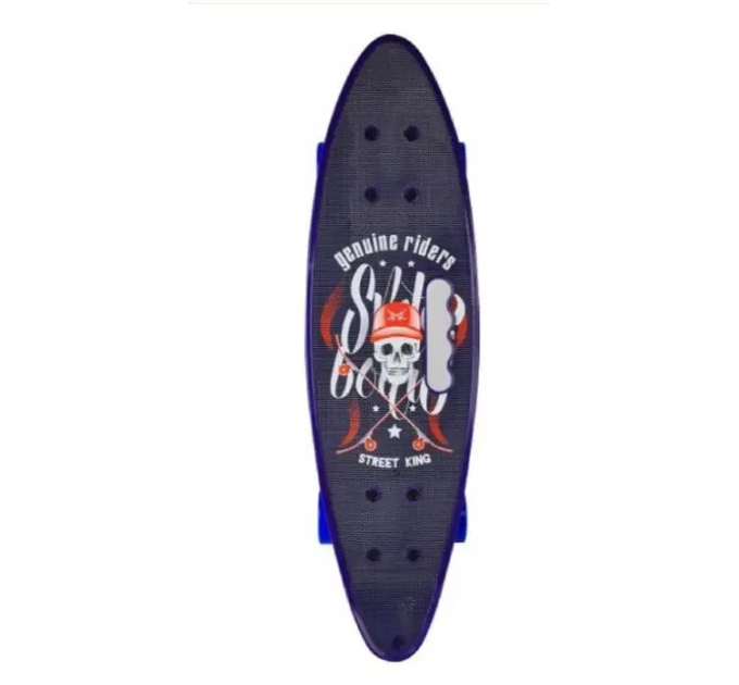 Скейт Пенниборд (Penny Board) со светящимися колесами и ручкой