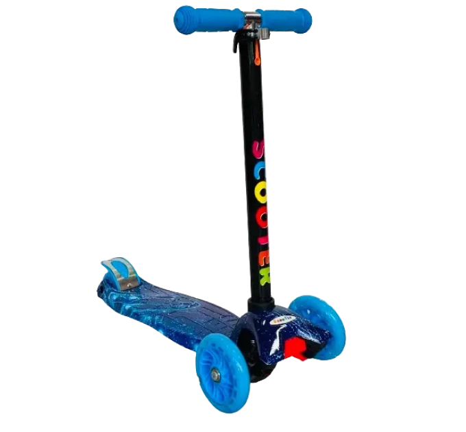 Самокат детский Scooter с подсветкой колес от 3-х лет 3 цвета