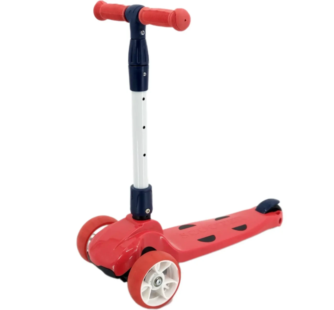 Дитячий триколісний складний самокат Scooter з підсвічуванням коліс