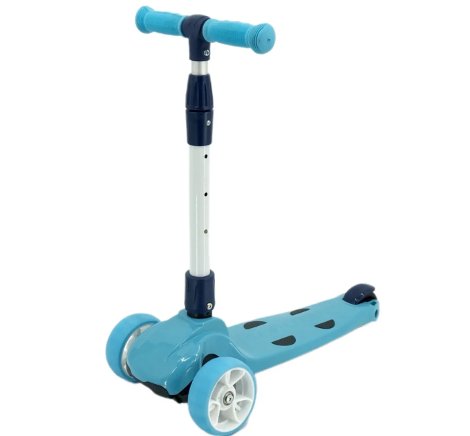 Дитячий триколісний складний самокат Scooter з підсвічуванням коліс