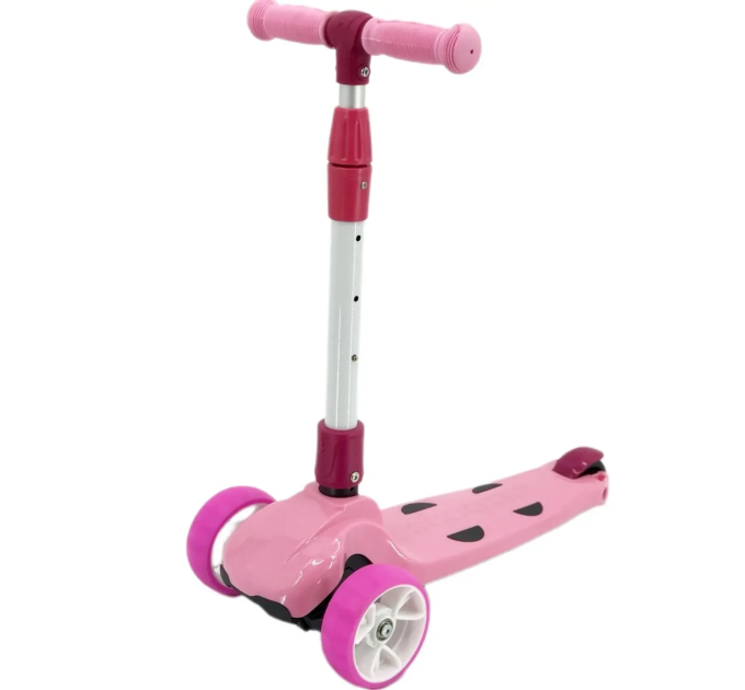 Дитячий триколісний складний самокат Scooter з підсвічуванням коліс