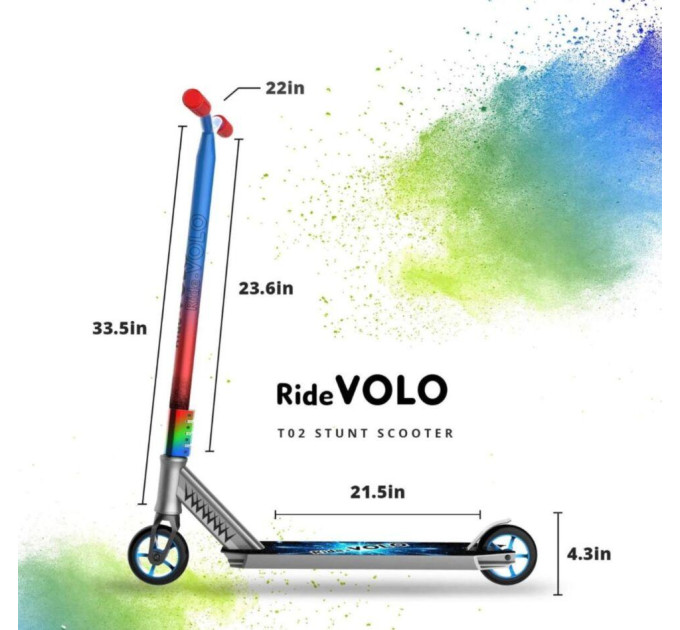 Труковий самокат Maraton Ride Volo Silver T02 HIC 110 см