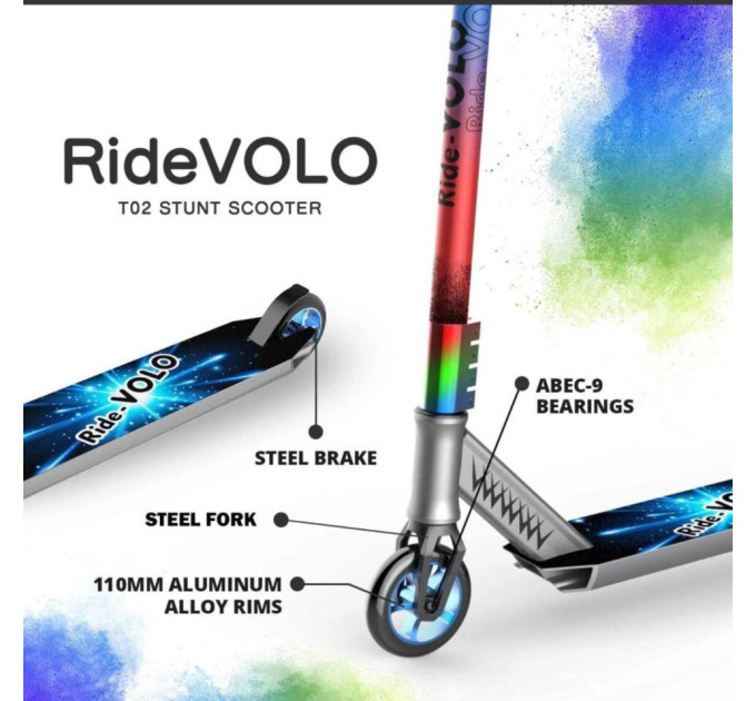 Труковий самокат Maraton Ride Volo Silver T02 HIC 110 см