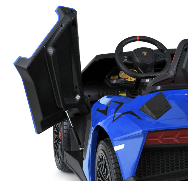 Дитячий електромобіль Bambi Lamborghini M 5738AL-4 двигун 24V200W, 1 аккумулятор 24V14AH, Bluetooth, синій