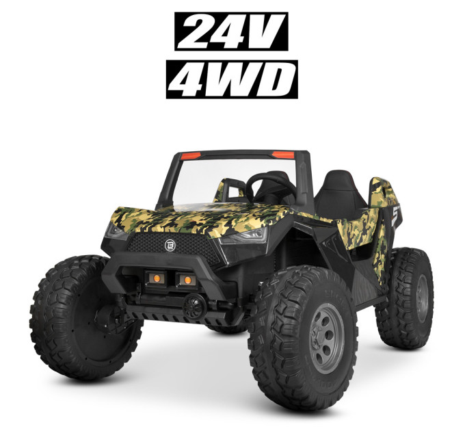 Електромобіль для дітей Баггі Bambi M 4170EBLRS-18(24V) 4 мотори 76W 2 акумулятори 12V7AH камуфляжний
