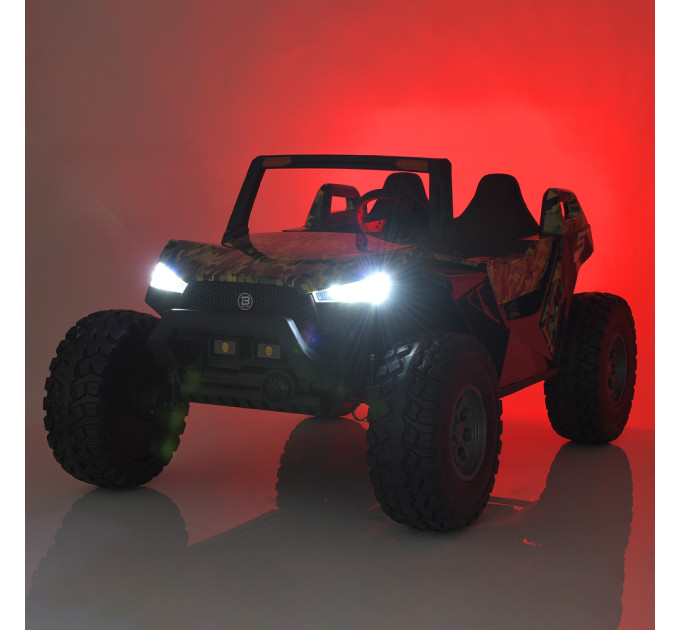 Електромобіль для дітей Баггі Bambi M 4170EBLRS-18(24V) 4 мотори 76W 2 акумулятори 12V7AH камуфляжний