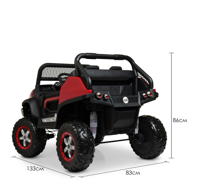 Дитячий електромобіль Bambi Синій M 4133 EBLRS-3 червоний фарбований 4 мотори 35W, 1 акумулятор 12V14AH