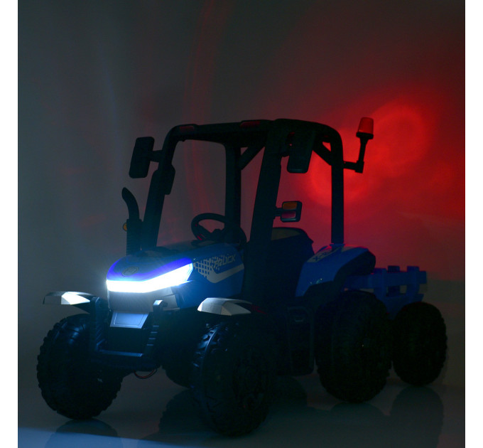 Детский электромобиль Трактор с прицепом Bambi Racer M 4919EBLRS 4 мотора 35W, 1 акумулятор 12V14AH