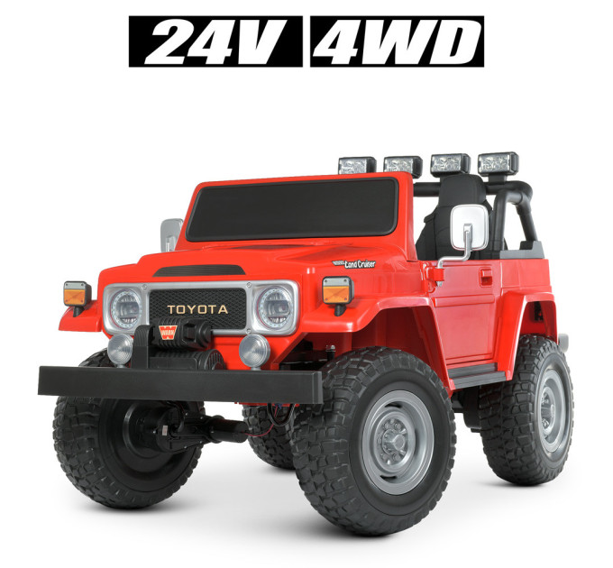 Дитячий електромобіль Bambi Racer Toyota Land Cruiser M 4968EBLR (24V) двигун 4*80W, батарея 1*24V7AH, EVA, USB