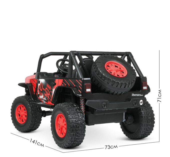 Дитячий електромобіль Джип Bambi Racer M 4878EBLR(24V) 1 акумулятор 24V5AH, 4 мотори 50W