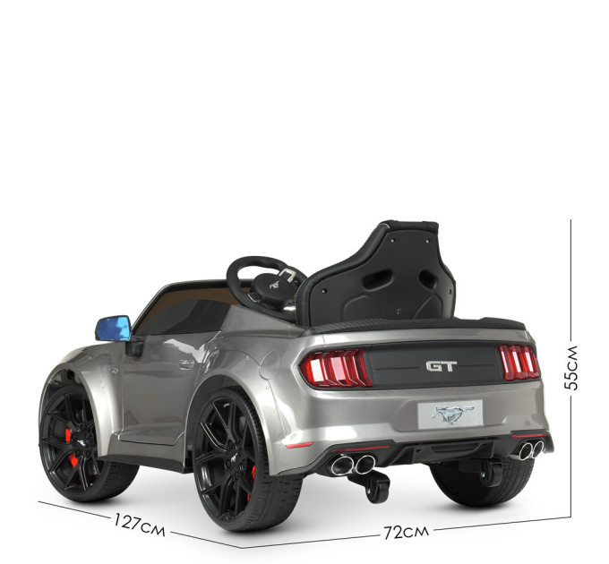 Дитячий електромобіль Ford Mustang M 4789EBLRS-11 автофарбування, шкіряне сидіння, 2 мотори 35W