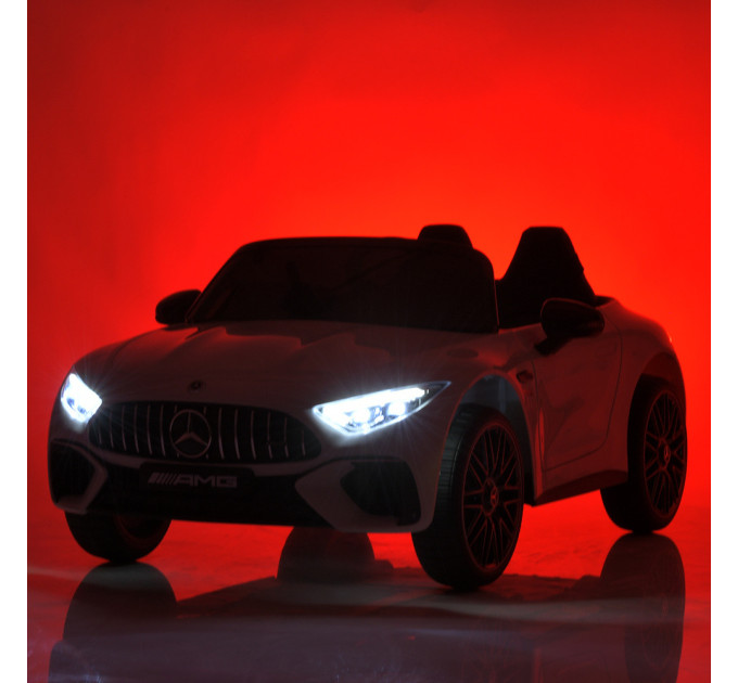 Дитячий електромобіль Mercedes-Benz M 5098EBLR шкіряне сидіння, 4 мотори