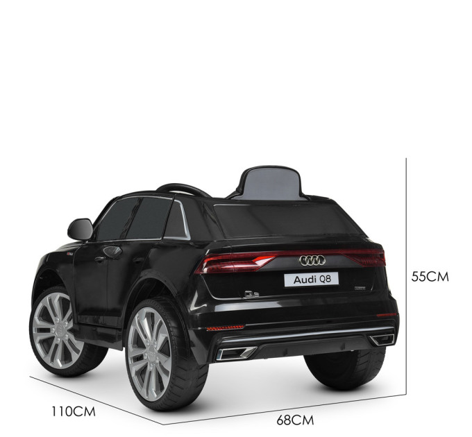 Дитячий електромобіль Bambi Audi JJ2066EBLR сидіння шкіра, 2 мотори 25W, 2 акумулятори 6V7AH