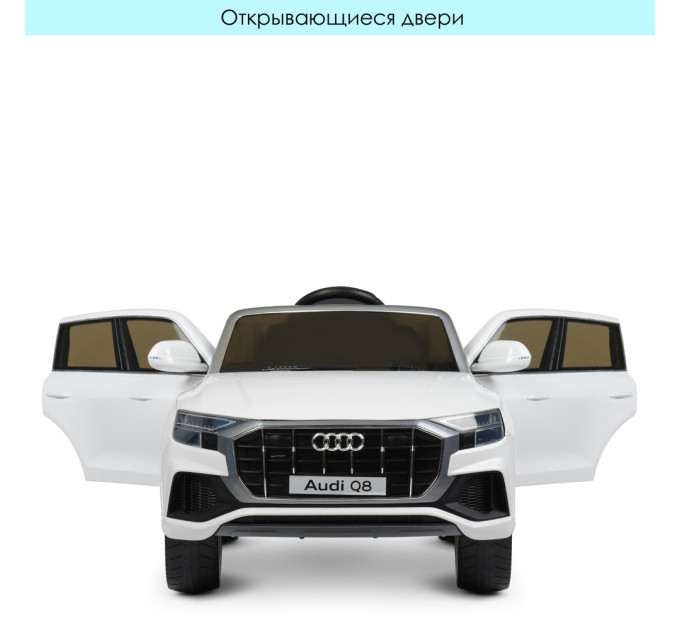 Дитячий електромобіль Bambi Audi JJ2066EBLR сидіння шкіра, 2 мотори 25W, 2 акумулятори 6V7AH