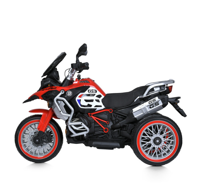 Детский электромобиль мотоцикл Bambi Racer M 5074EL-3 кожаное сидение, 2 мотора