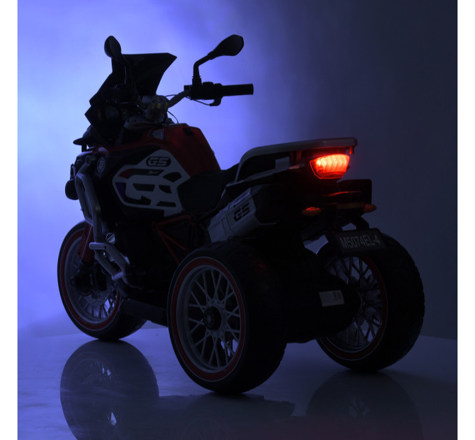 Детский электромобиль мотоцикл Bambi Racer M 5074EL-3 кожаное сидение, 2 мотора