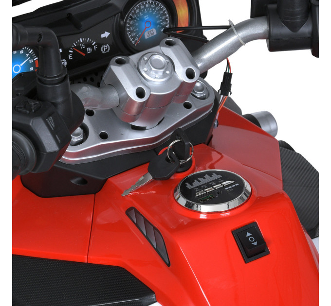 Детский электромобиль мотоцикл Bambi Racer M 5074EL-3 кожаное сидение, 2 мотора