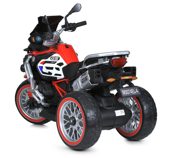 Детский электромобиль мотоцикл Bambi Racer M 5074EL-3 кожаное сидение, 2 мотора