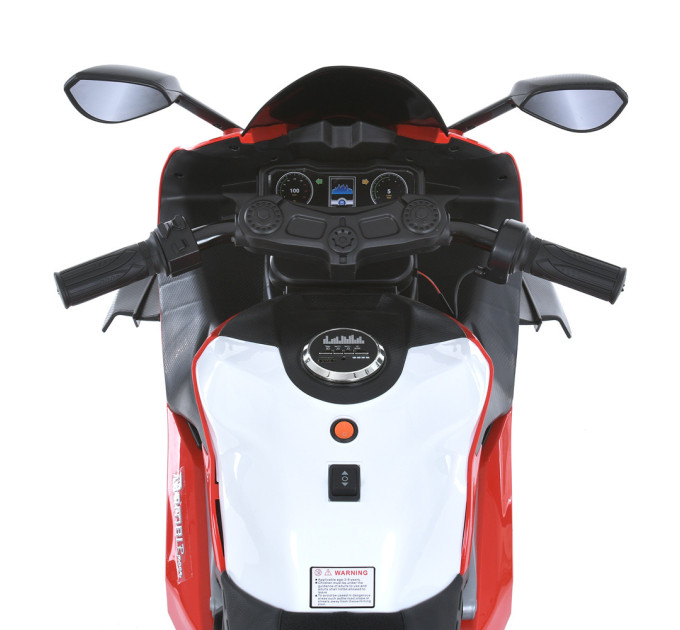 Детский электромобиль мотоцикл Bambi Racer M 5056EL кожаное сидение, 2 мотора