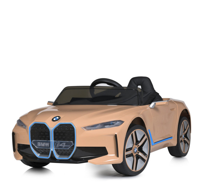 Дитячий електромобіль Джип BMW i4 Bambi Racer JE1009EBLR(4WD) 4 мотори, шкіряне сидіння