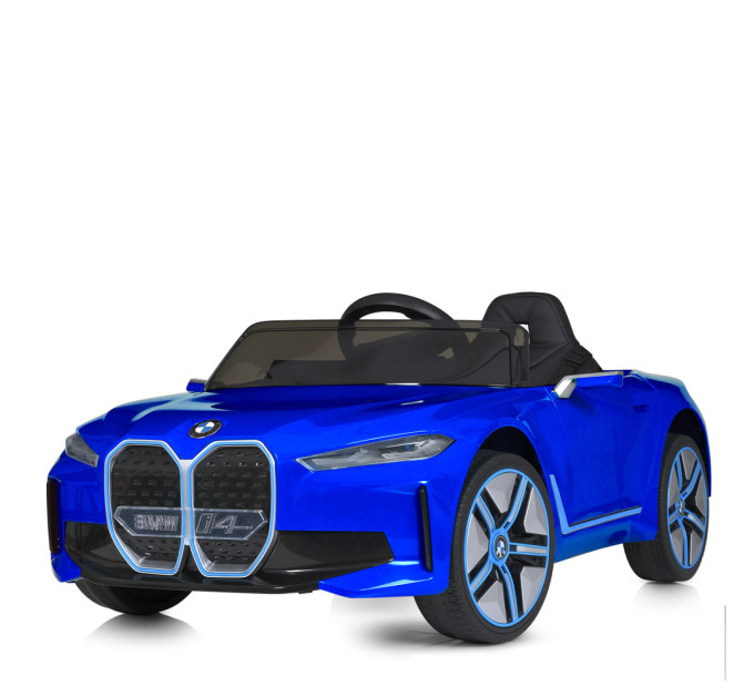 Дитячий електромобіль Джип BMW i4 Bambi Racer JE1009EBLR(4WD) 4 мотори, шкіряне сидіння
