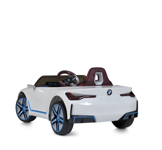 Дитячий електромобіль Джип BMW i4 Bambi Racer JE1009EBLR(4WD) 4 мотори, шкіряне сидіння