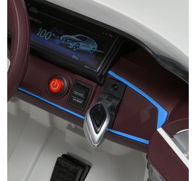 Дитячий електромобіль Джип BMW i4 Bambi Racer JE1009EBLR(4WD) 4 мотори, шкіряне сидіння