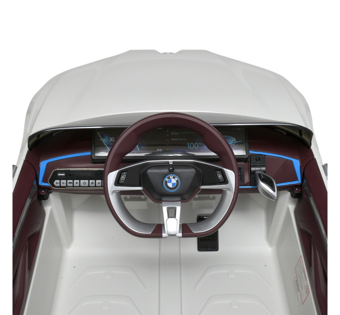 Дитячий електромобіль Джип BMW i4 Bambi Racer JE1009EBLR(4WD) 4 мотори, шкіряне сидіння