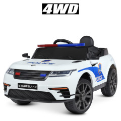 Дитячий електромобіль Поліція Bambi Racer M 4842EBLR 1 акумулятор 12V9AH, 2 мотори 35W, шкіряне сидіння