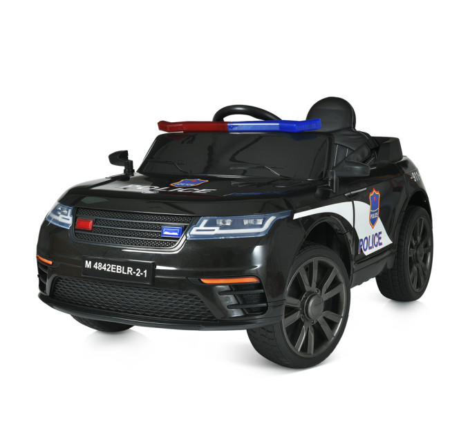 Дитячий електромобіль Поліція Bambi Racer M 4842EBLR 1 акумулятор 12V9AH, 2 мотори 35W, шкіряне сидіння