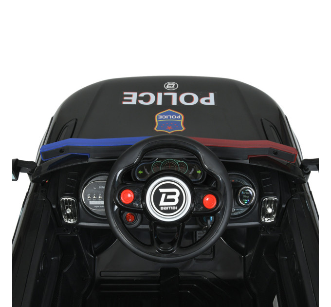Дитячий електромобіль Поліція Bambi Racer M 4842EBLR 1 акумулятор 12V9AH, 2 мотори 35W, шкіряне сидіння