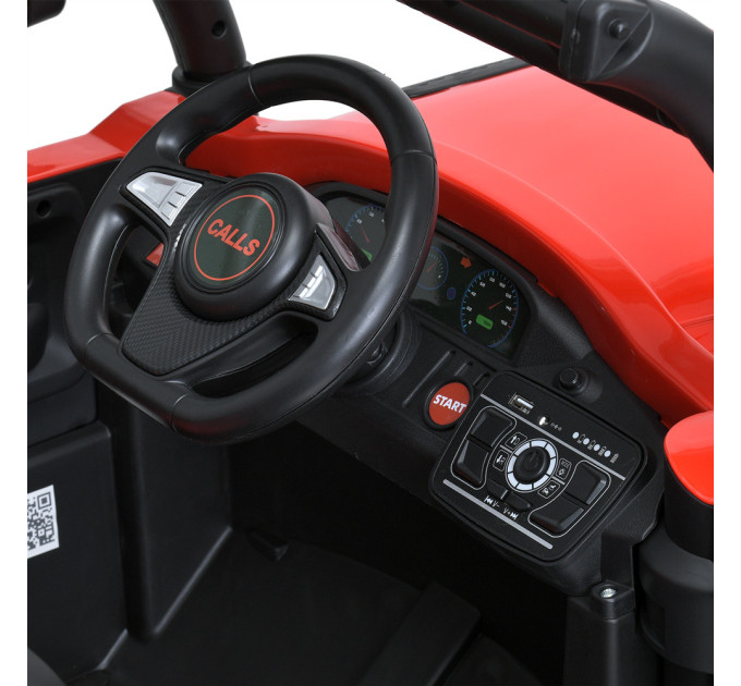 Детский электромобиль Трактор Bambi Racer M 5073EBLR 2 мотора 25W, 1 акумулятор 12V10AH, сидение кожа