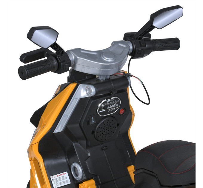 Детский электромотоцикл Bambi Racer M 5744EL колеса EVA, 2 мотора 35W, USB, кожаное сидение, 4 цвета