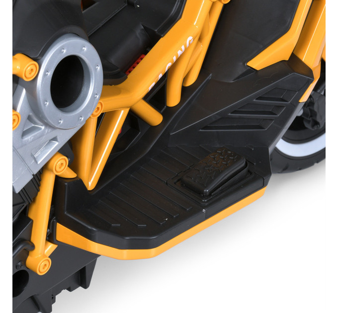 Детский электромотоцикл Bambi Racer M 5744EL колеса EVA, 2 мотора 35W, USB, кожаное сидение, 4 цвета