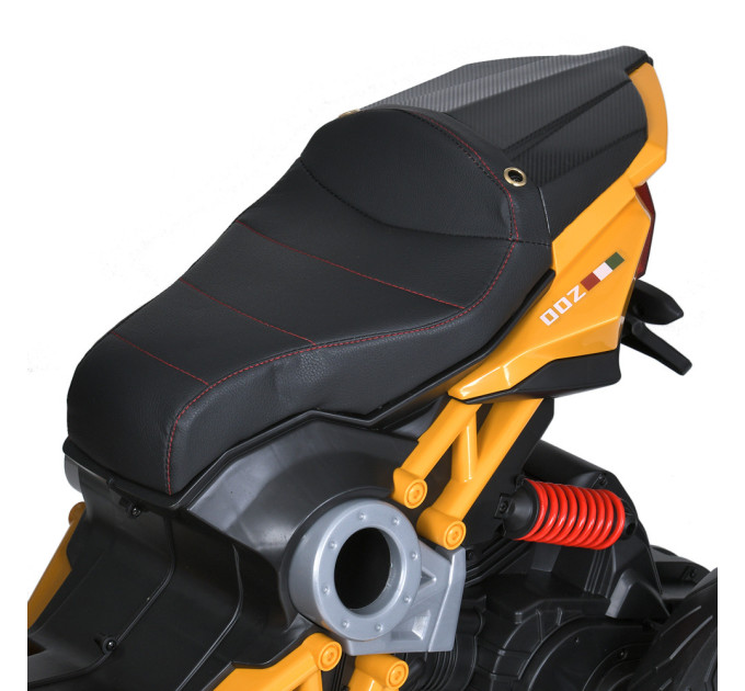 Детский электромотоцикл Bambi Racer M 5744EL колеса EVA, 2 мотора 35W, USB, кожаное сидение, 4 цвета