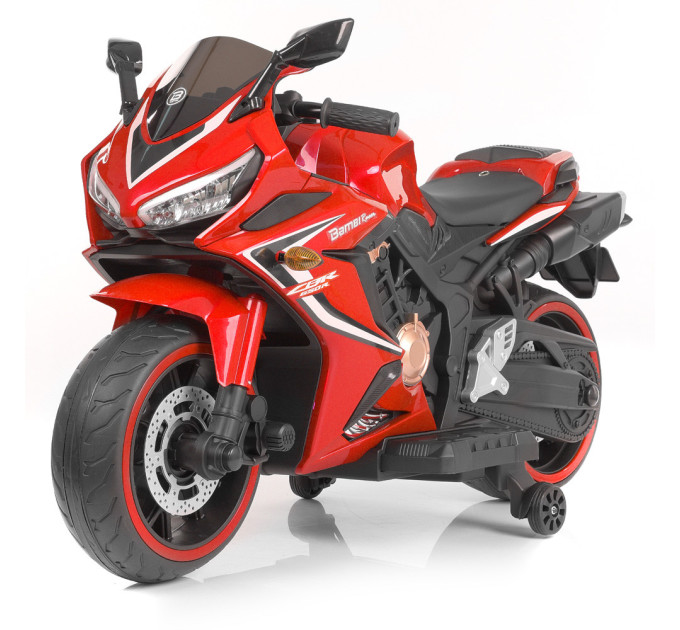Детский электромотоцикл Bambi Racer M 4839L колеса EVA, мотор 45W, USB, кожаное сидение