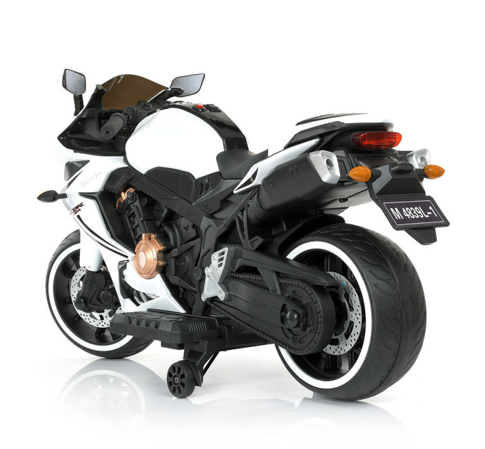 Детский электромотоцикл Bambi Racer M 4839L колеса EVA, мотор 45W, USB, кожаное сидение