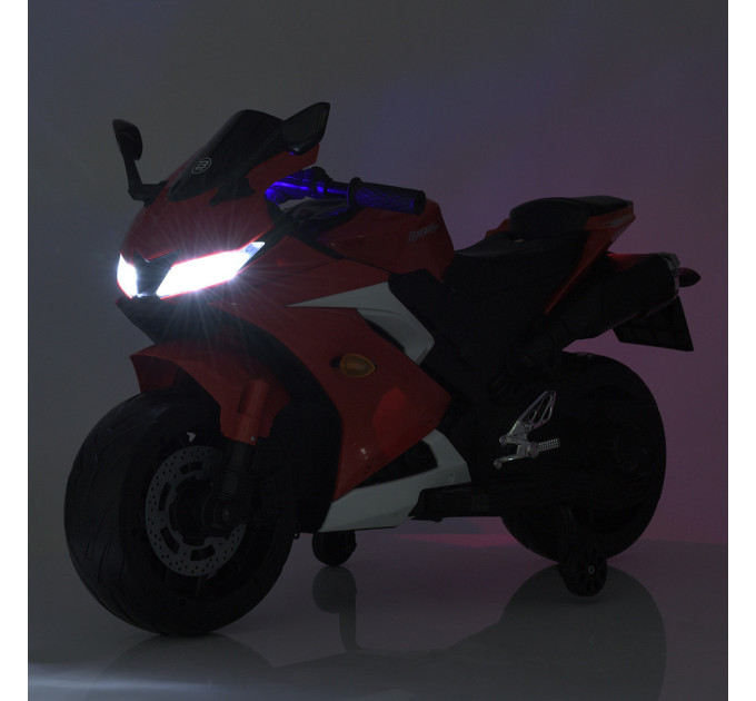 Детский электромотоцикл Bambi Racer M 5022EL колеса EVA, мотор 45W, USB, кожаное сидение