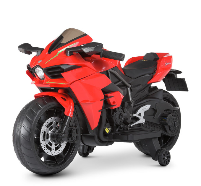 Детский электромотоцикл Bambi Racer M 4877EL колеса EVA, мотор 45W, USB, кожаное сидение