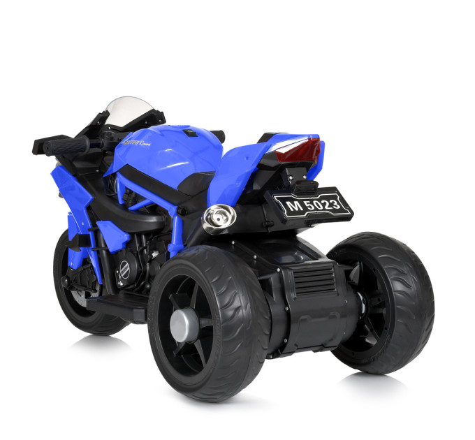 Детский электромотоцикл Bambi Racer M 5023EL-4 колеса EVA, мотор 45W, USB, кожаное сидение, музыка, свет